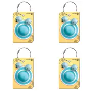 4PK Retreev Summer Hat Travel Bag Smart Tag Luggage Suitcase Name Card w/ QR