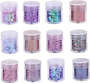 CALLARON Mixed Ultra Thin Nail Sequins Decors for DIY Crafts Nail Art Accessories for Home Use and Salon Present for Friends and Family