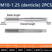 A pair M10-1.25 Hand tap set tap machiuitable for die steel aluminum