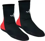 [Playwell] Martial Arts/MMA School Tatami Indoor Mat Grappling Foot Socks - Black/Red - NEW