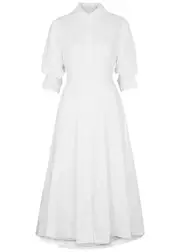 Jonathan Simkhai Jazz Cut-out Cotton Shirt Dress - White - XS (UK6 / XS) XS (UK6 / XS)