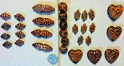 31x FANCY BRASS ENAMEL BEADS Fire Mountain Hearts Ball Make Your Own Jewelry