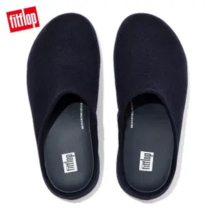 【FitFlop】SHUV FELT CLOGS易穿脫舒適木屐鞋穆勒鞋-女(午夜藍)