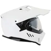 Xcursion Solid White Adventure Full Face Helmet