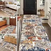 Traditional Carpets Runner Rugs for Hallway, Kitchen Bedroom Doorway Floor Carpet, Non Slip Washable Floor Mat with Rubber Backing(2ft×14.8ft/60×450cm)