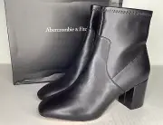Abercrombie & Fitch Vivianne black leather boots women's size 9.5m