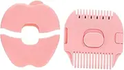 Baluue 2 1 Children's Hair Clipper Hair Scissors Mini Comb Combs Comb Scissors Hair Comb Trimmer Kid Scissors Double Edge Shaper Razor Shaper Hair Razor Comb Plastic Pink