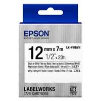 在飛比找momo購物網優惠-【EPSON】標籤帶 產業用耐久型 白底黑字/12mm(LK