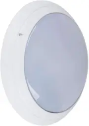 E27 Polyring Plain Round Bunker, White