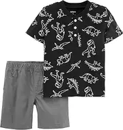 [Carter's] Baby Boys Dinosaur Henley Shorts Set