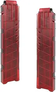 EKIND 18-Darts Quick Reload Clips Compatible for Nerf Ultra Magazine Toy Gun (Red Black, Pack of 2)