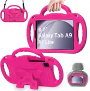 Kids Case for Samsung Galaxy Tab A9 8.7 2023/ A7 Lite 8.7 Inch 2021, with Strap,