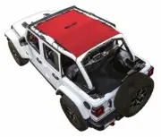 SpiderWebShade Mesh Bikini Top-Red, for Jeep JL 4dr.; SWS-SHDTOP-01-JL4D-RED