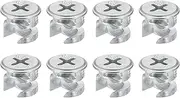 uxcell Cam Lock Nut for Furniture, 8pcs 12x10mm Joint Connector Locking Nuts Furniture Connecting Cam Fittings