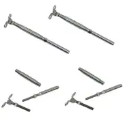 5/16" Stainless Steel Deck Toggle & Swage Stud Turnbuckle For 3/16" Cable 4 PC