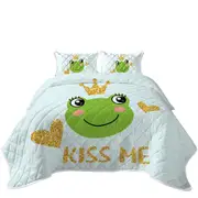 Kiss Me Cute Prince Frog Coverlet