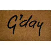 Solemate Latex Backed Coir G'day 45x75cm Slimline Outdoor Stylish Doormat