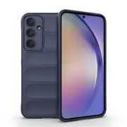 For Samsung Galaxy A35 5G Case Shielding Wavy Cover, Dark Blue