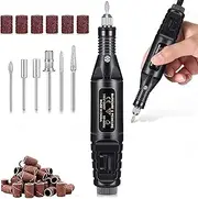 EZONEDEAL Electric Nail Drill Kit, Portable Electric Nail File Machine Nail Rotary Tool Manicure Pedicure With USB Cable, Christmas Gift Nail Drill Professional For Women Girl (Black)