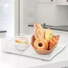 with Handle Tea Fruit Dessert Tray TPR Serving Tray Food Organizer Tray Home