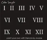 Roman Numeral STENCIL 1" Number Clock Cottage French Address Home DIY Art Signs