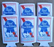 Pabst Blue Ribbon PBR Beer Koozie 24 oz Tall Can Cooler Coozie (6) Pack New