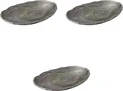 Set of 3, Carbonized Botamochi 9.6 Oval Plate, 11.4 x 7.9 x 2.0 inches (29 x 20 x 5 cm), Oval Plate, Setomonohonpo
