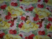 LINED WINDOW VALANCE CURTAIN 42 X 12 DISNEY BEAUTY THE BEAST TEA POT ROSE BELLE