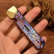 Hot Handmade TC4 Titanium Keychain Pry Bar Pendant Crowbar Opener Outdoor Multi