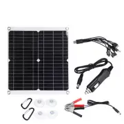 18V 50W PV Solar Panel Charger Kit Monocrystalline Solar Panels with 10 In 1 Ada