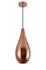 LV LUCE Teardrop Pendant - Copper Glass