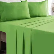 Cotton Rich King Sheet Set - 4 Piece Deep Pocket King Size Bedding Sets with Mar