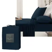 Ardor Micro Flannel Sheet Set Navy