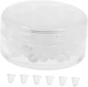 Uonlytech 100pcs Clear Silicone Earring Backs for Women Soft Safety Stoppers for Hoops Hooks Comfortable Lightweight Earring Accessories Compatibility for All Styles