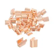40Pcs Zipper Slider Retainers - #3 Top Stoppers for Replacing, Rose Gold