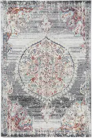 Crisp Medalion Transitional Grey Rug