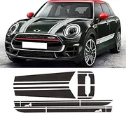 Car Side Skirt Stickers Decal,for Mini JCW Clubman F54 Car Hood Bonnet Racing Stripes Engine Cover Trunk Rear Side Stripes Sticker Body Kit Decal