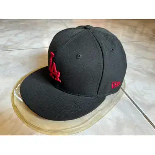 NEW ERA 59FIFTY 5950 MLB 道奇 LA 黑色紅LOGO 基本款 大尺碼 全封帽 棒球帽 7 3/8