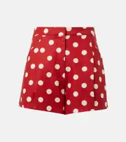 [Posse] Posse Rosalie polka-dot linen shorts UK 8 red