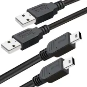 PS3 Controller Cord, 【2 Pack 10Ft】 PS3 Charger Cable for Sony 3 / PS-3 Slim Sixa