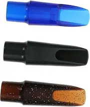 Vaguelly 3Pcs Alto Saxophone Mouthpieces Durable and Portable Accessories for Easy Installation and Tuning Transparent Fluorescent Deep