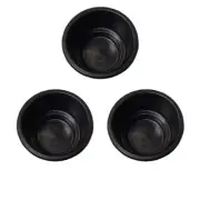 (3 Pack) Large Jumbo Cup Holders Black Plastic Boat RV Truck Insert