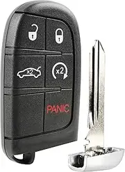 USARemote Key Fob Remote for 2011 2012 2013 2014 2015 2016 2017 2018 2019 2020 2021 2022 2023 Dodge Dart Charger Challenger Chrysler 300 5-Button M3N-40821302 - Professional Programming Required