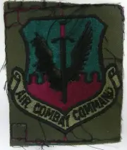 US AIR FORCE AIR COMBAT COMMAND PATCH SUBDUED W HOOK UNCUT IRREGULAR NEW