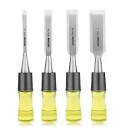 4Pk Professional Wood Chisel Set CR-V Steel Wood Carving Chisel for Woodworking