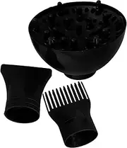 LIFKOME 1set Hair Dryer Attachments Diffuser and Nozzle for Even Heat Distribution for Travel and Home Use and Hair Styling Accessories