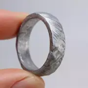Muonionalusta meteorite carved ring, SIZE(US 10.5) meteorite ring, AB171