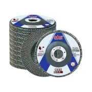 10-Pack 4.5" Flap Discs 60 Grit Bevel #29 Industrial Angle Grinder Wheels