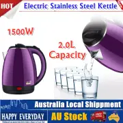 2L Electric Kettle Stainless Steel Hot Water Kettle Teapot Urn Boiler 1500W