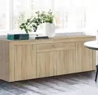 180cm Buffet Sideboard Cabinet Storage 4 Doors Cupboard Hall Wood Hallway Table